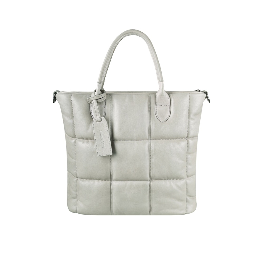 Frontansicht der Viola Grey Ledertasche von BULL&HUNT